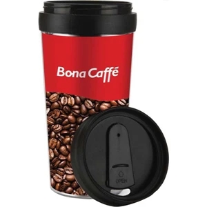 Bpa Free 16 Oz. Clear Plastic Tumbler With Paper Insert And Double Wall Constructed