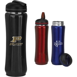 24 Oz. Stainless Steel Water Bottle Is Bpa Free And Comes With A Flip Up Spout