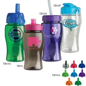 Personal Refillables (tm) - 18 Oz. Poly-pure Bottle With Flip Straw Lid