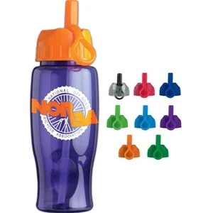 Personal Refillables (tm) - 27 Oz. Poly-pure Bottle With Flip Straw Lid