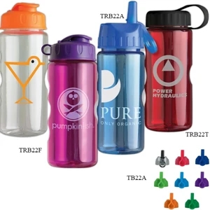 Personal Refillables (tm) - 22oz Mini Mountain Bottle With Flip Straw Lid