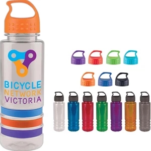 Personal Refillables (tm) - 24 Oz Tritan Stripe Bottle With A Crest Lid