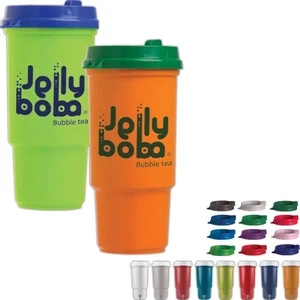 Personal Refillables (tm) - Insulated Auto Cup With Thumb Slide Lid, 16 Oz. Recyclable Polypropylene