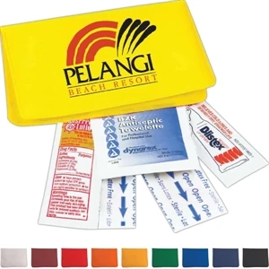 Pocket Size Vinyl Sun Kit, Sunscreen, Blistex (r), Bandages And A Towelette