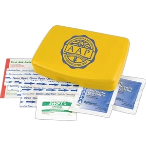 First Aid Kit In A Durable Living Hinge Box With Non-aspirin Pain Reliever And More