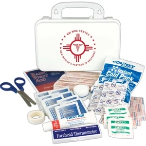 Ultra Medical Kit With Reusable Forehead Thermometer, Scissors, Bandages And More