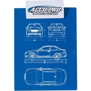 Letter Size Clipboard With Shaped Clip. Holds An 8 1/2" X 11" Writing Pad