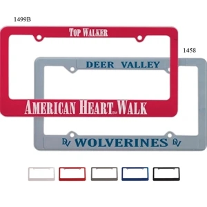 Classic Frame With 2 Holes - Classic License Plate Frame With Holes And Retaining Clips