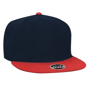 Wool Blend Flat Visor Snapback Solid And Two Tone Color Pro Style Cap. Blank
