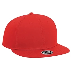 Six Panel Pro Style Caps, Youth Cotton Twill Flat Visor Snapback. Blank