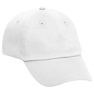 Low Fitting Six Panel Promo Brushed Bull Denim 100% Cotton Pro Style Cap. Blank