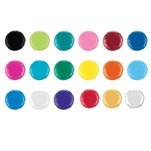 Qualatex (r) - 1 Color - Round - Small Quantity Microfoil (r) 18" Round Or Heart Shaped Balloon