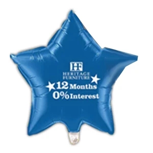 Qualatex (r) - 1 Color - Small Quantity Star Shape Self Sealing Microfoil (r) Balloon, 20"