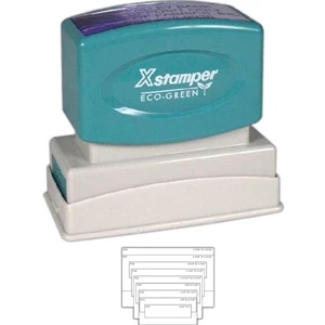 XStamper Pre-Inked Business Address Stamp