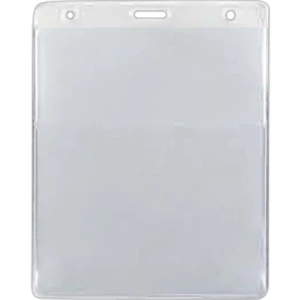 Clear - Event Badge Holder With 2 Pockets, 1 For A Badge And 1 For Event Information. Blank