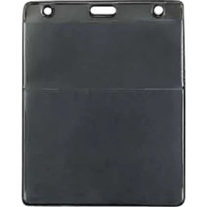 Black - Event Badge Holder With 2 Pockets, 1 For A Badge And 1 For Event Information. Blank