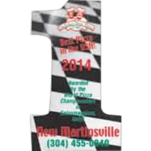 20 Mil Thickness - 2" X 3 1/4" - Shaped Magnet. Magnets Are White Gloss Magnetic Material