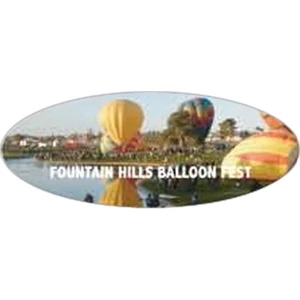 20 Mil Thickness - 1 3/8" X 3 3/8" - Gloss White Magnetic Material Shaped Magnets