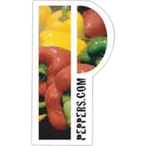 20 Mil Thickness - 3 1/2" X 2" - Gloss White Magnetic Material Shaped Magnets