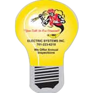 20 Mil Thickness - Light Bulb Shape Magnet Constructed Of Gloss White Magnetic Material
