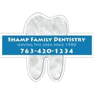 20 Mil Thickness - 2 1/4" X 3" - Gloss White Magnetic Material Shaped Magnets