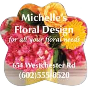 20 Mil Thickness - 2 3/8" X 2 1/2" - Gloss White Magnetic Material Shaped Magnets