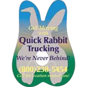 20 Mil Thickness - 3" X 2 1/8" - Gloss White Magnetic Material Shaped Magnets