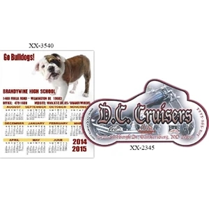 30 Mil Thickness - 2 3/8" X 4 1/2" - Large Shaped Magnet Constructed Of Gloss White Magnetic Material