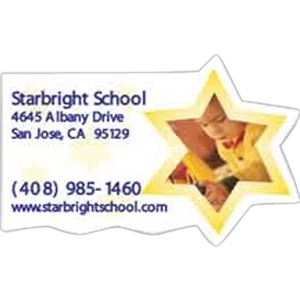 20 Mil Thickness - 3 1/2" X 5 1/4" - Large Shaped Magnet. Magnets Are White Gloss Magnetic Material