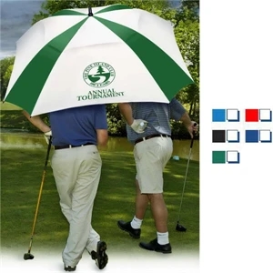 Square Deal (tm) - Umbrella With 62" Canopy Arc, Vented Canopy, Color Matched Handles