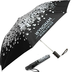 Under The Raindrops (tm) - Folding Umbrella With Generous 42" Canopy Arc