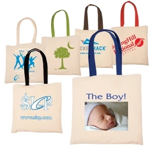 Eco-responsible (tm) Econo - Natural Cotton Tote With Contrasting Handles, An Eco-responsible (tm) Product