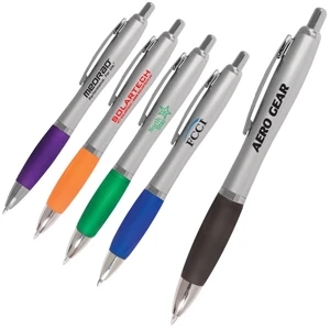Phoenix - Plastic Body Ballpoint Pen With Contrasting Plastic Ergonomic Color Grip
