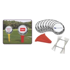 17.5" Single-sided Imprinted Balls With Tees (9 Holes) Kit Hardware Only