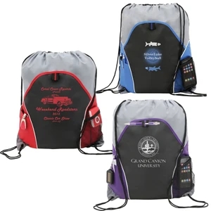 Arbor - Large Front Velcro-secured Mesh Pocket Adds Versatility To The Cinch Bag