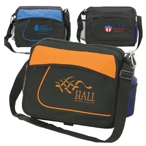 Arcadian - Polyester Messenger Bag With Cell Phone/smart Phone Holster, Hidden Pocket, Strap