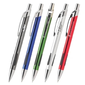 Rumsen - Metal Retractable Ballpoint Pen With Strategically Placed Rubber Grips