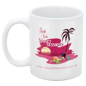 Sublime - Dazzling White 11 Oz. Ceramic Mug Boasting A Marvelous Full-color Sublimation