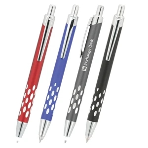 Andromeda - Metal Retractable Ballpoint Pen With A Click-activated Led Light And Plastic Cap