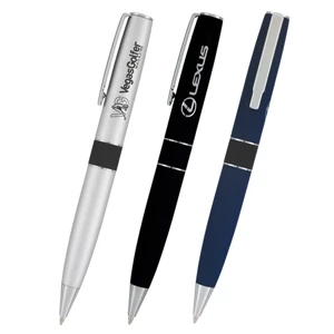 Milano - Contemporary Brass Twist Action Ballpoint Pen With Black Ink And Sturdy Construction