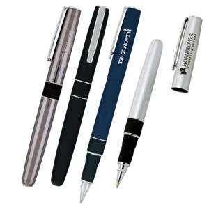 Milano - Solid, Heavyweight Brass Constructed Roller Ball Pen With Rubber Grip