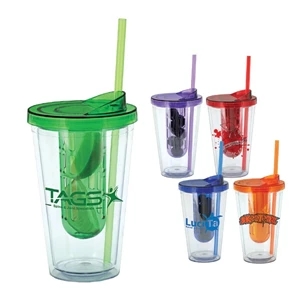 Rhapsody - Bpa Free, 16 Oz Acrylic Tumbler And Fruit Cage (fruit Not Included)