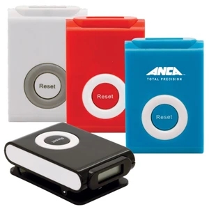 Clip "n" Go Pedometer With Classic Two-tone Appeal. Cell Batteries Included
