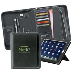 Dexter - Tablet Computer Zipper Portfolio Made Of Simulated Leather With Inside Organizer