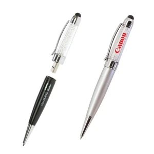 Connery - Stylus Features A Stylus Tip, Sparkling Crystal Filled Barrel, And Hidden Usb Drive