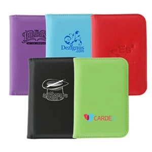 Vivid - Simulated Leather Jotter Opens To Reveal A Solar Powered Calculator And A Notepad