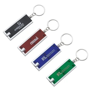 Key Chain With Led Light Measures 2 3/8"w X 1"h, Cell Batteries Included