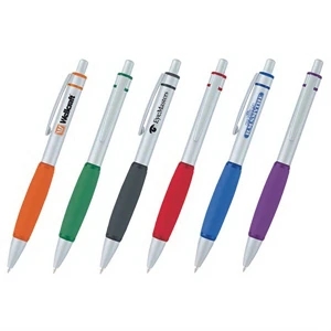 Galleo - Retractable Ballpoint Pen With Translucent Rings And Rubber Grip