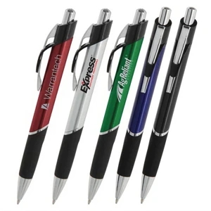 Griffin - Retractable Ballpoint Pen With Richly Colored Barrel With Silver And Black Accents