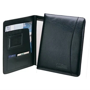 Secretary - Simulated Leather Professional Padfolio With 8.5" X 11" Writing Pad And Pockets
